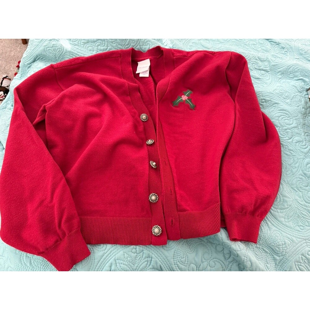 Her Universe Holiday Retro Mistletoe Skimmer Cardigan Med Red